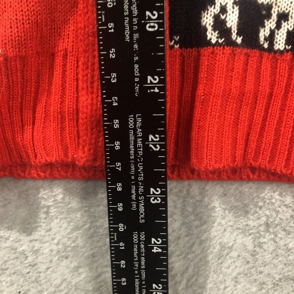 Ugly Christmas Sweater Cardigan snowflakes L - Picture 5 of 8